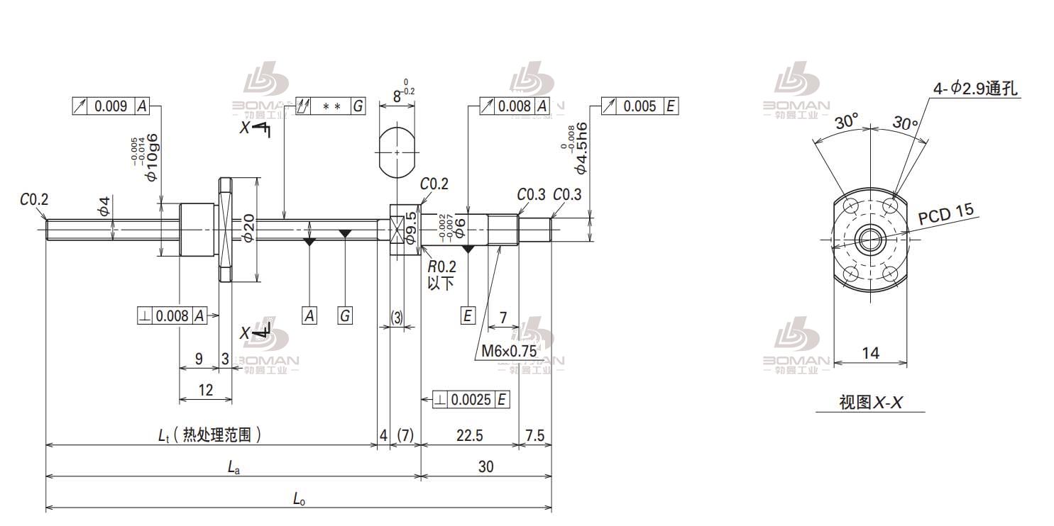 W0400MA-2Y-C3T1-轴端完成品滚珠丝杠