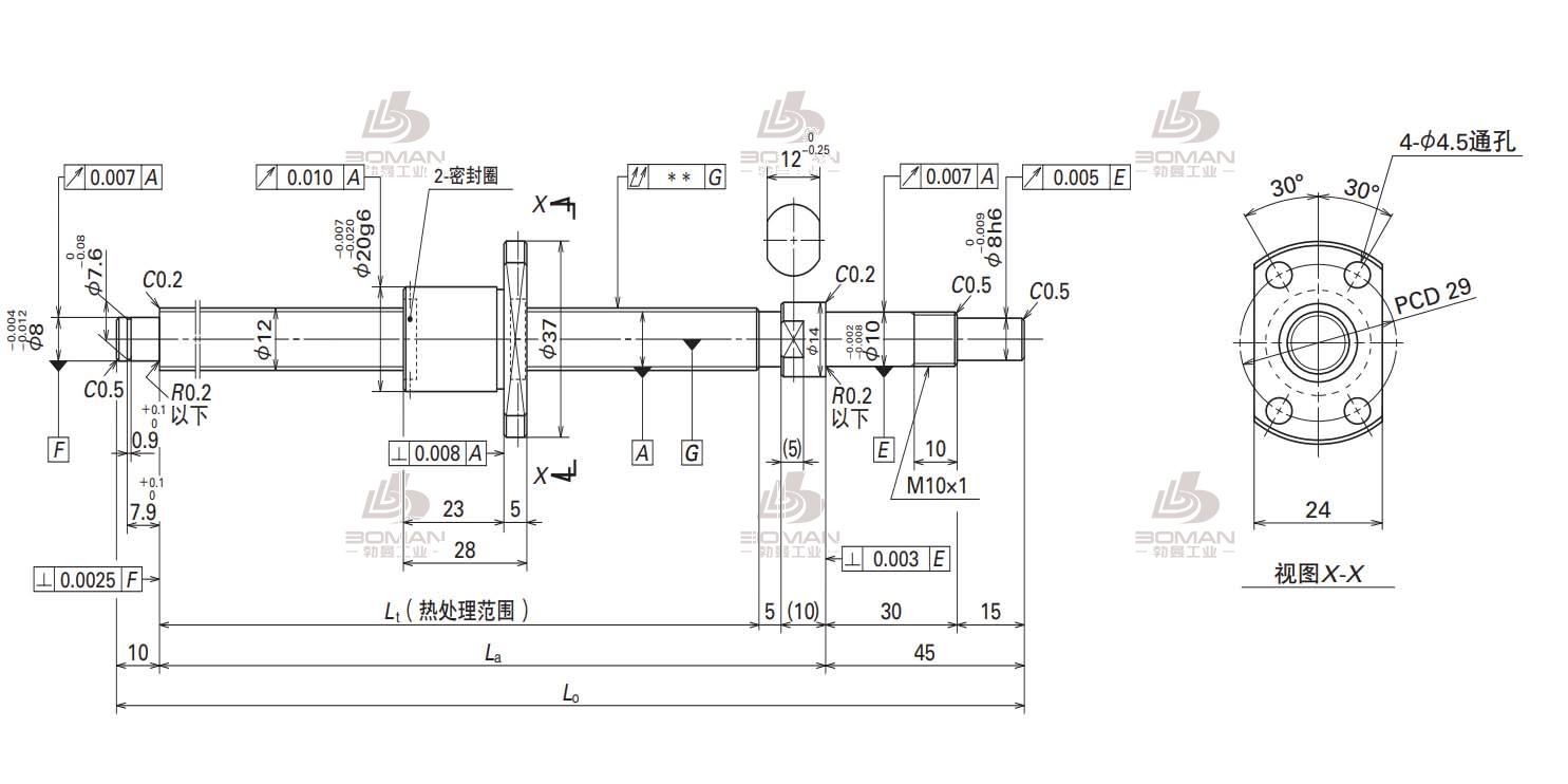 W1202MA-4Y-C3T2-MA标准滚珠丝杠