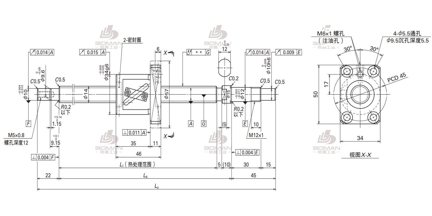 W1401FA-3P-C5Z8-SA标准滚珠丝杠