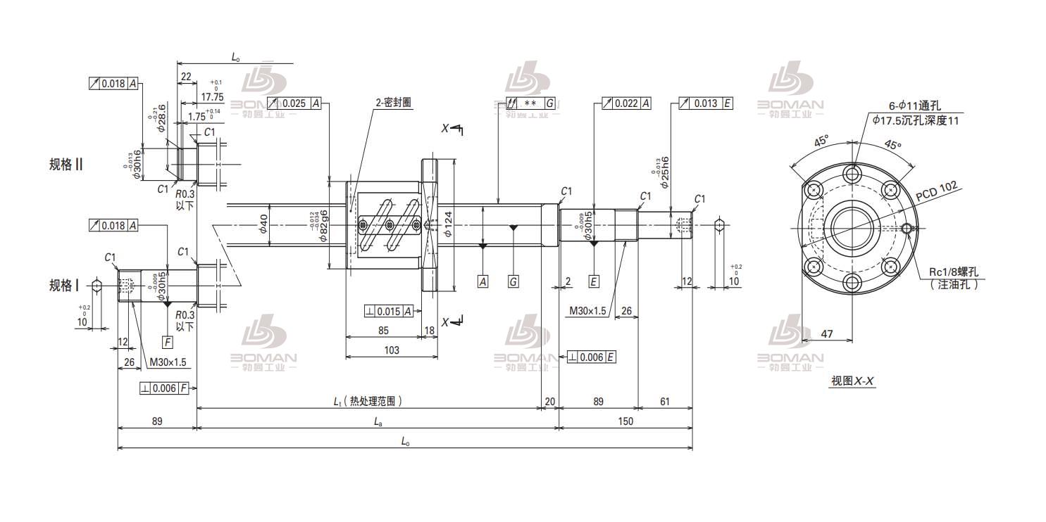 W4015SA-3Z-C5Z10-MA标准滚珠丝杠