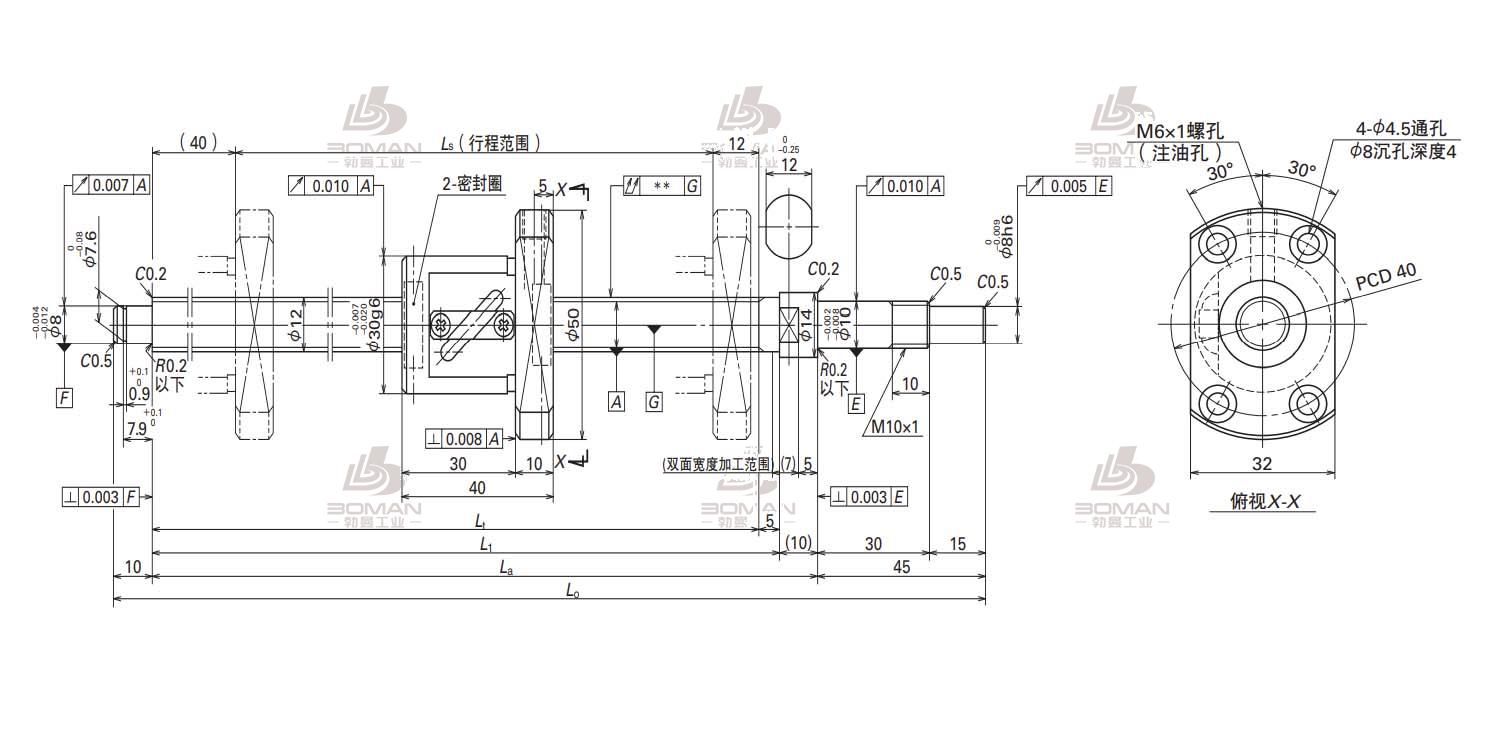 W1205KA-1P-C3Z5-KA不锈钢丝杠