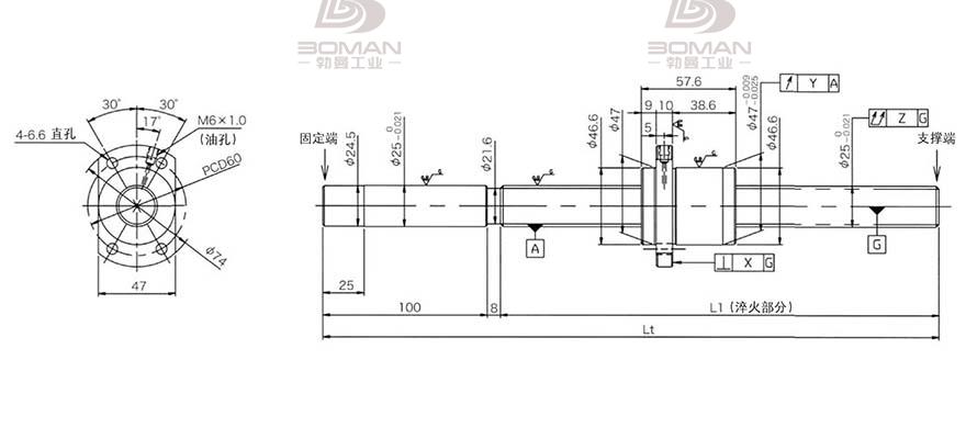 KURODA HG2525QS-HEZR-2000A 黑田精工丝杆底座