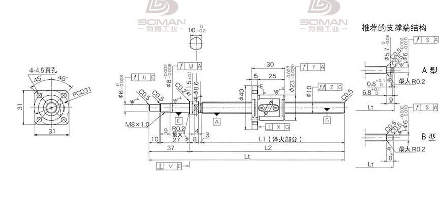 KURODA GP1002DS-EAFR-0320B-C3F 黑田精工丝杆如何