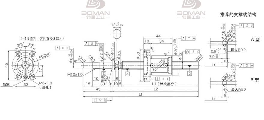 KURODA GP1205DS-BALR-0300B-C3F 黑田滚珠丝杠的优势