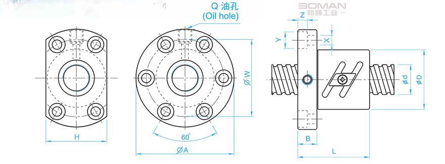 TBI SFT02005-5 tbi梯形丝杆