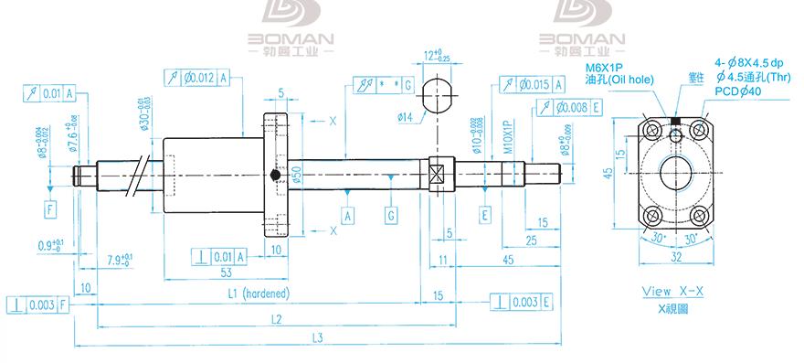 TBI XSVR01210B1DGC5-230-P1 滚珠TBI螺旋丝杆规格