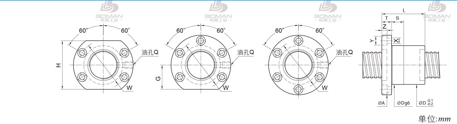 PMI FSIC10010-5 pmi滚珠丝杠的轴环作用