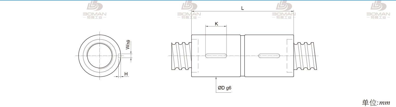 PMI RDIC6312-6 PMI盈泰双螺母滚珠丝杠