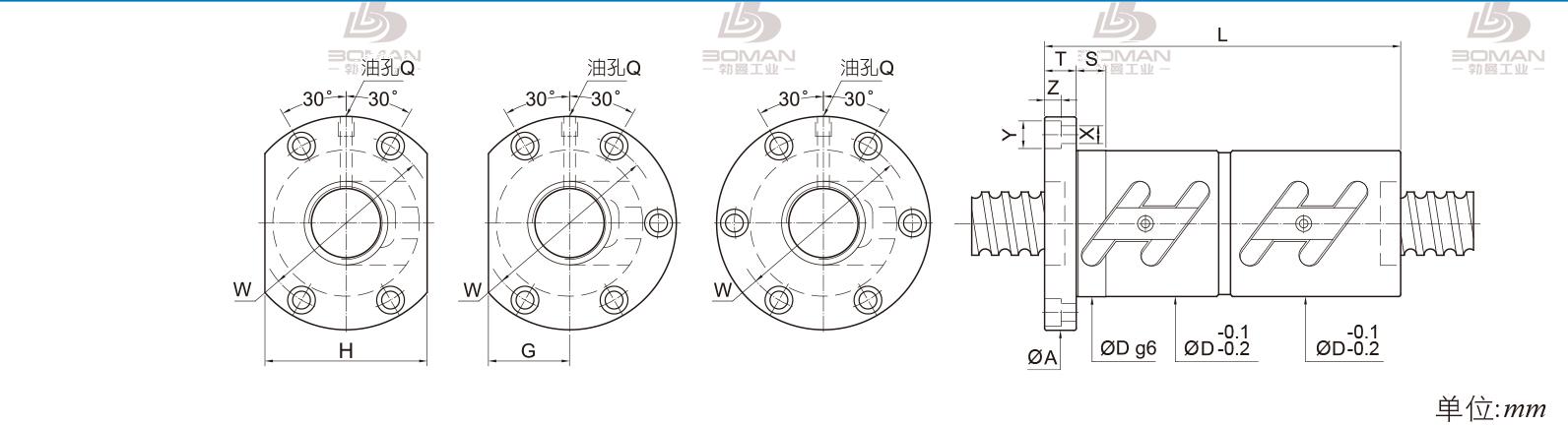 PMI FDWC3210-3 pmi丝杠换滚珠