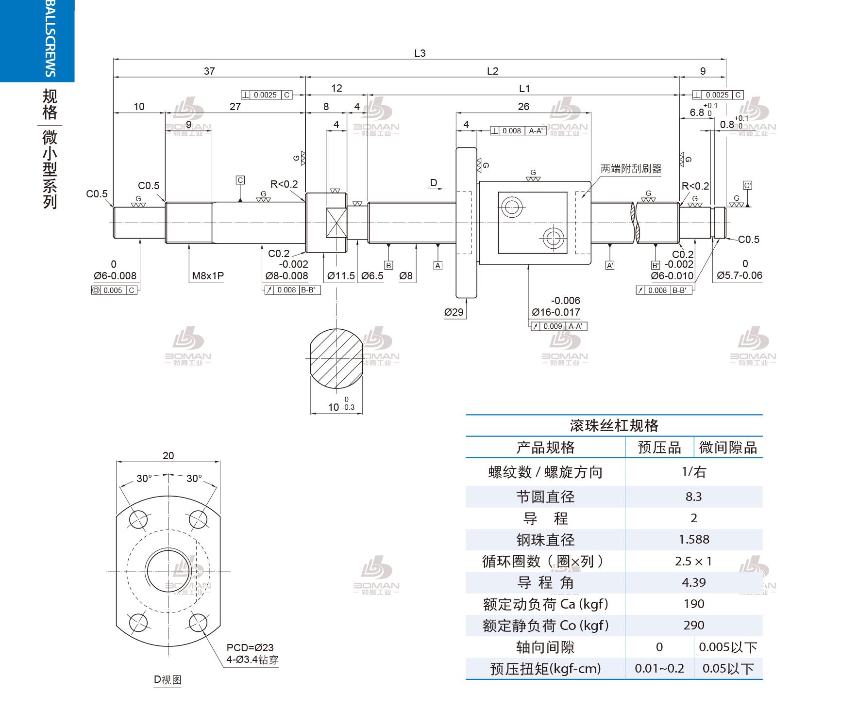 PMI FSM0802-C3-1R-0138 pmi滚珠丝杠速度