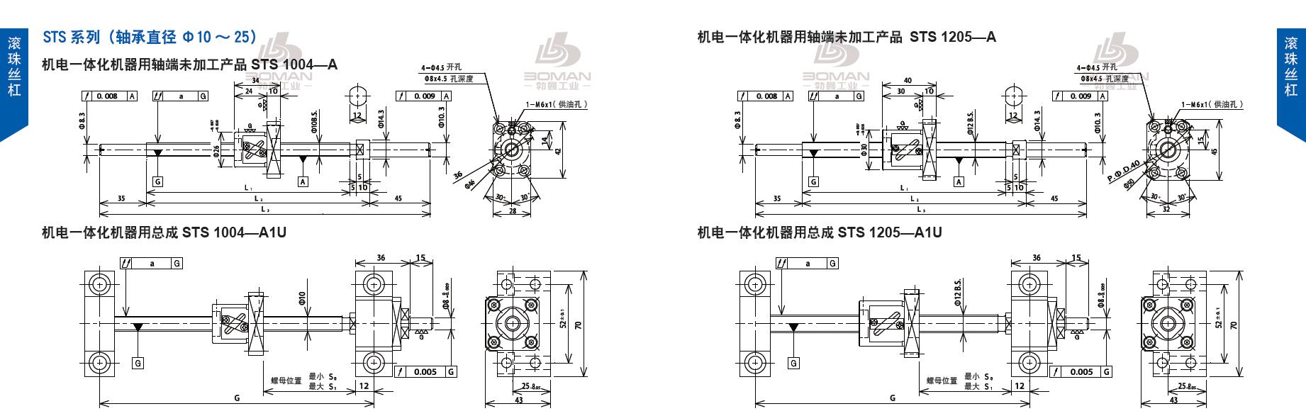 TSUBAKI STS1004-355C3-A tsubaki丝杆是什么牌子