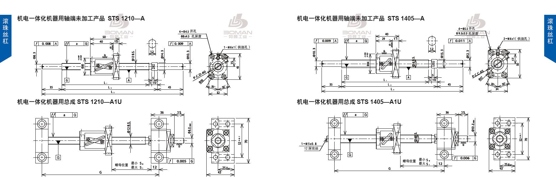 TSUBAKI STS1405-284C3-A tsubaki丝杠